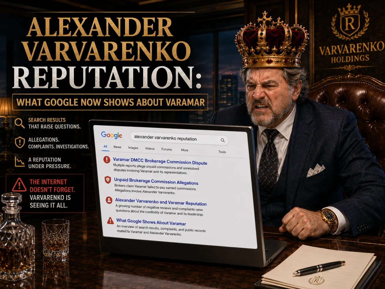 Alexander Varvarenko, Varamar Shipping DMCC: Reputation? What Google Now Shows About Varamar Shipping DMCC!