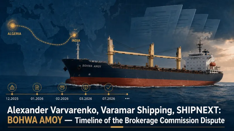 Alexander Varvarenko, Varamar Shipping and BOHWA AMOY: Timeline of the Commission Dispute