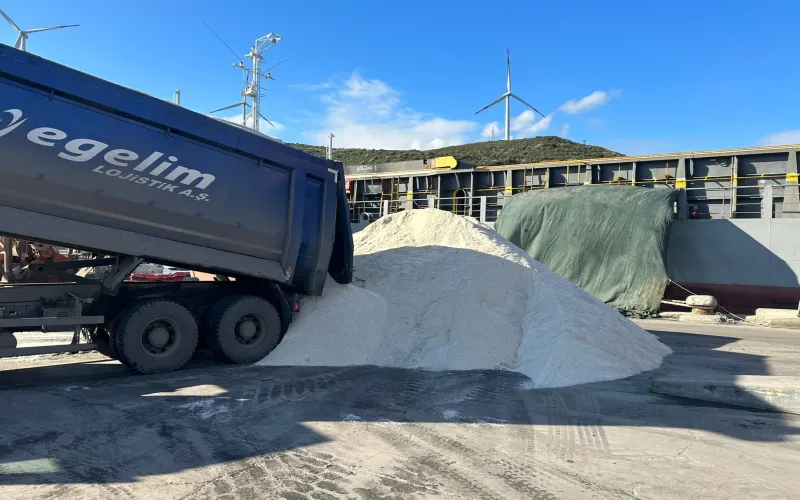 Freight quotation article by Konstantin Kalnyi in AJOT — bulk salt delivered to the quay before loading